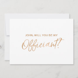 Invitación "Usted será nuestro" oro officiant del | subió