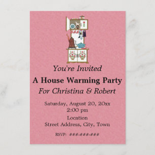 Invitación Utensilios de época retro retro de estufa blanca