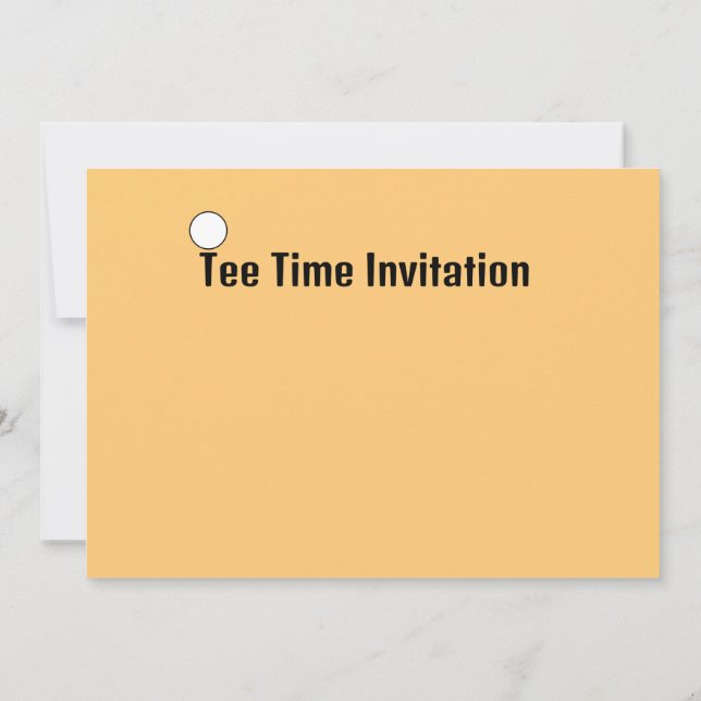 Invitación Utopía del campo de golf acuarela (Reverso)