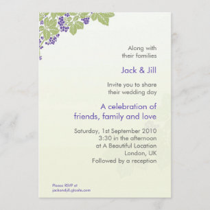 Invitación Uvas 5x7