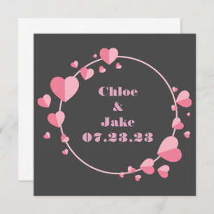 Invitación Uvas de vino Flores personalizadas Blanco Rojo