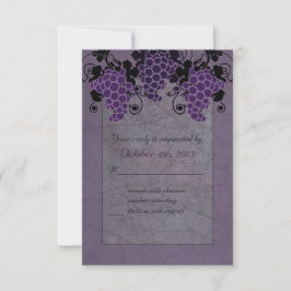 Invitación Uvas moradas Boda de cosecha salvando la fecha