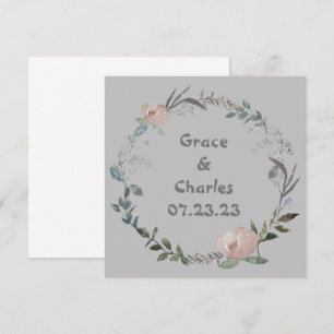 Invitación Uvas para Vino Flores Personalizadas Rojas Blancas