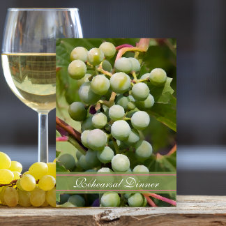 Invitación Uvas verdes Boda de viñedo ensayo Cena