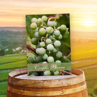 Invitación Uvas verdes Parejas de viñedos Ducha Degustación d