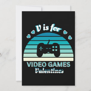 Invitación V de Videojuegos No de San Valentín - Divertido Re