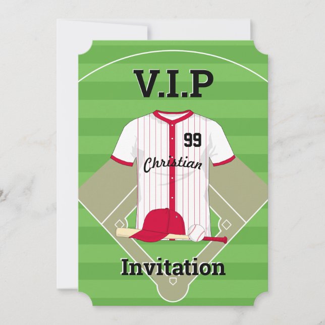 Invitación V.I.P Cumpleaños del Béisbol (Anverso)