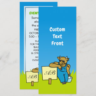 Invitación Vaca con Rótulo