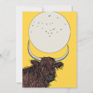 Invitación Vaca de las Tierras Altas de Escocia