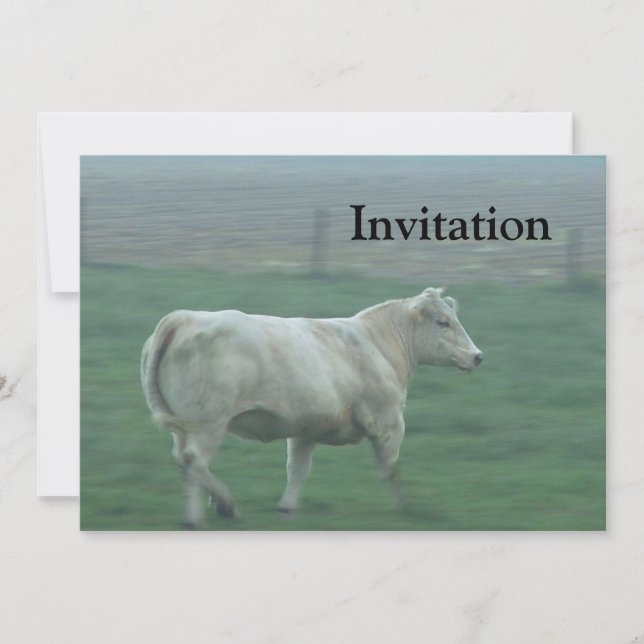 Invitación Vaca en ejecución (Anverso)