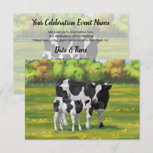 Invitación Vaca Holstein y ternera en salsa de verano