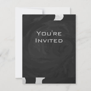 Invitación Vaca monográfica en blanco y negro
