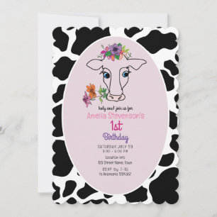 Invitación Vaca Sagrada 1er Cumpleaños 