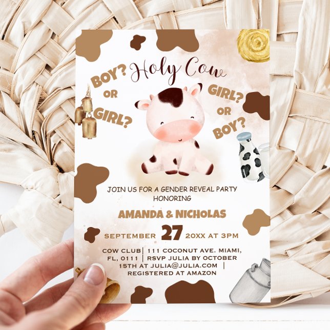 Invitación Vaca Sagrada Monada Revelación de Género con Acuar (Subido por el creador)
