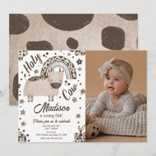 Invitación Vaca Sagrada Soy una granja de estampado de vaca m