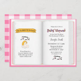 Invitación Vaca saltó por encima del Baby Shower de los Chica