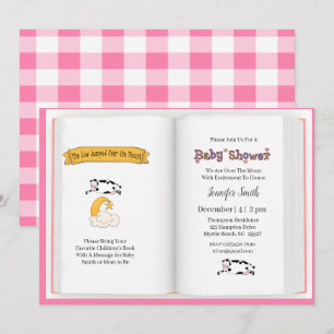 Invitación Vaca saltó por encima del Baby Shower de los Chica