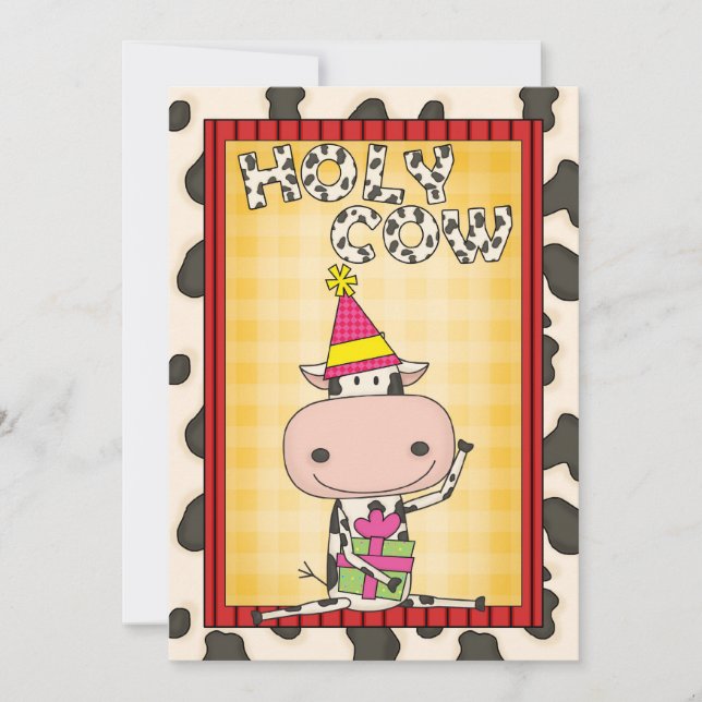 Invitación Vaca santa - fiesta de graduación (Anverso)