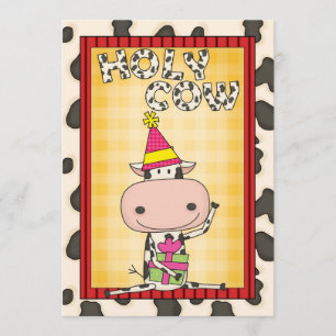 Invitación Vaca santa - fiesta de graduación