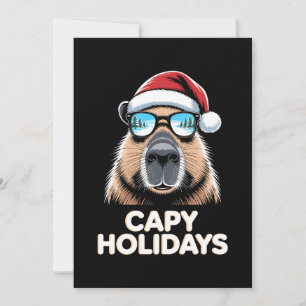 Invitación Vacaciones Capy Navidad Capybara Gafas de sol Sant