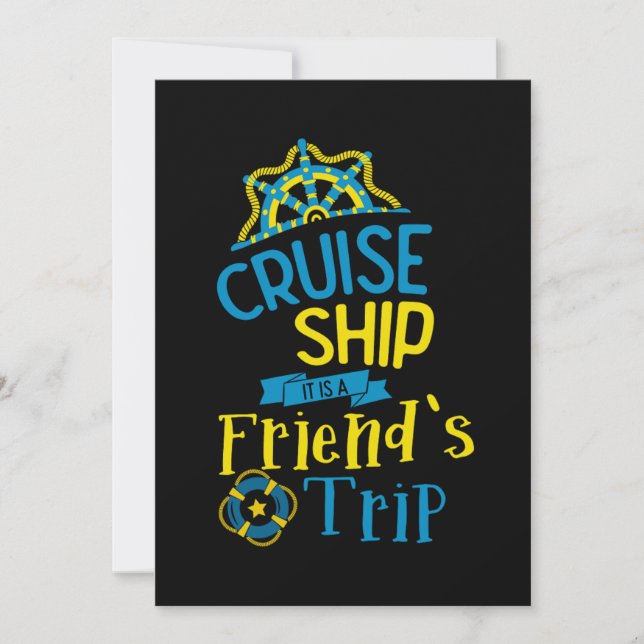 Invitación Vacaciones de crucero de amigos de cruceros en via (Anverso)