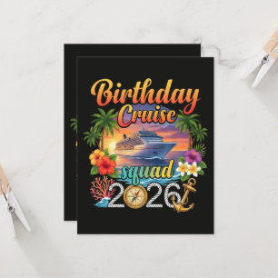 Invitación Vacaciones de cumpleaños en crucero