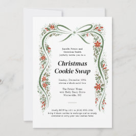 Invitación Vacaciones de los Navidades del Green Bow y Poinse