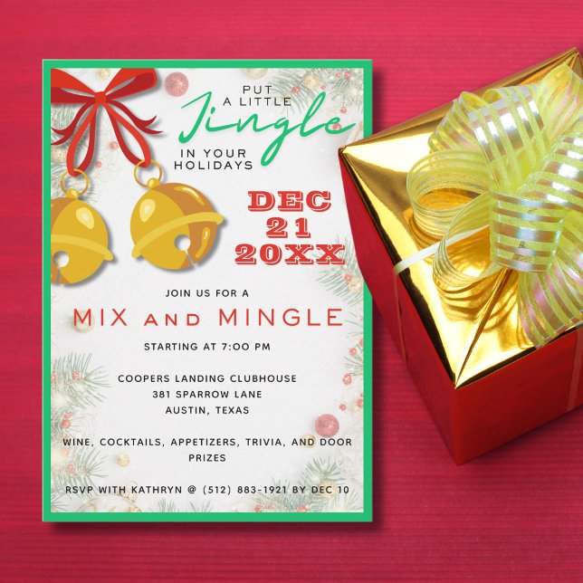 Invitación Vacaciones de mezcla de jingle y Navidades gemelas (Subido por el creador)