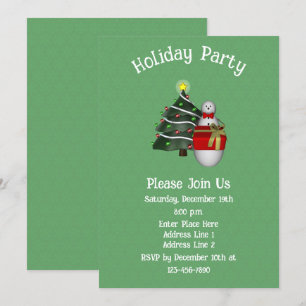 Invitación Vacaciones de Navidades actuales de árbol de nieve