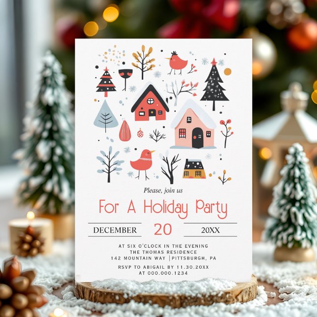 Invitación Vacaciones de Navidades escénicos de invierno en E (Subido por el creador)