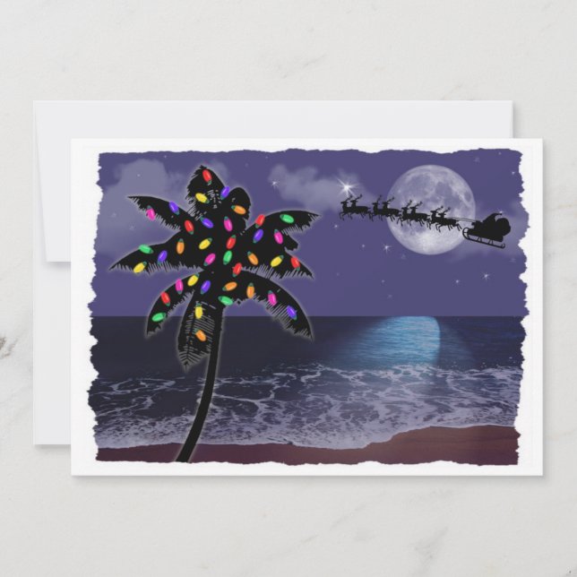 Invitación Vacaciones de Navidades Ocean Moonlight (Anverso)