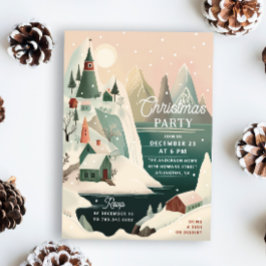 Invitación Vacaciones en el pueblo de montaña Snowley | Fiest