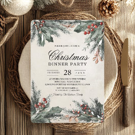 Invitación Vacaciones Evergreen en invierno