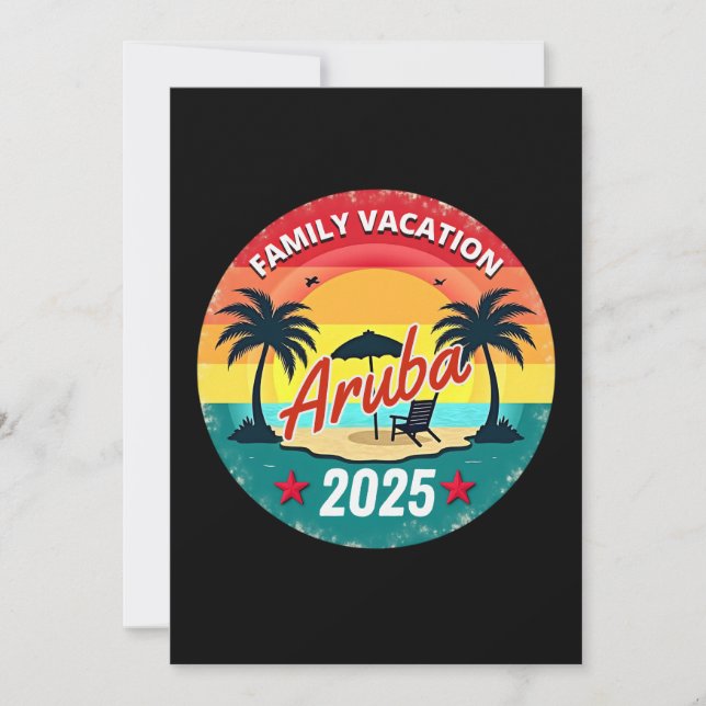 Invitación Vacaciones familiares en Aruba 2025 (Anverso)