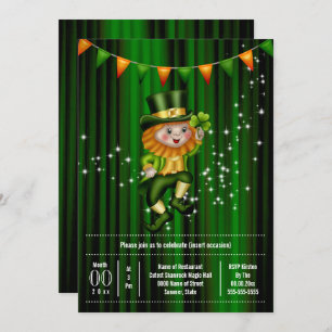 Invitación Vacaciones irlandesas de leprechaun jig shamrock