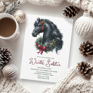 Invitación Vacaciones paganas del solsticio de invierno Holly