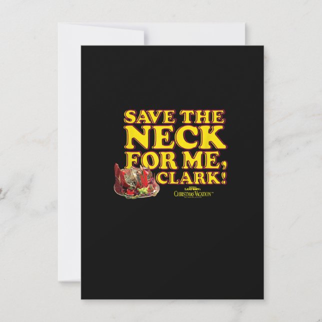 Invitación Vacaciones para navidades Salven el Cuello Clark (Anverso)