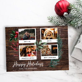 Invitación Vacaciones Rusticas Felices- Instantáneo 4 Multifo