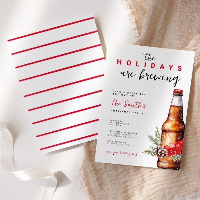 Invitación Vacaciones son feriados de Navidades de cerveza (Subido por el creador)