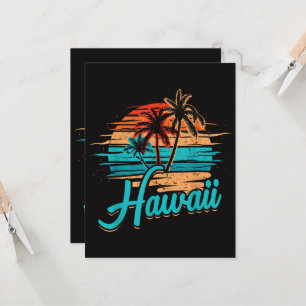 Invitación Vacaciones Tropicales Isla Hawaiana Hawaii