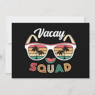 Invitación Vacaciones Vacay Squad Funny Beach Summer