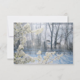 Invitación Vacas en un campo en invierno