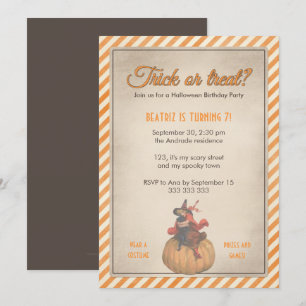 Invitación Vacuna de brujas de la fiesta de cumpleaños de los