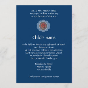 Invitación Vaftisi azul