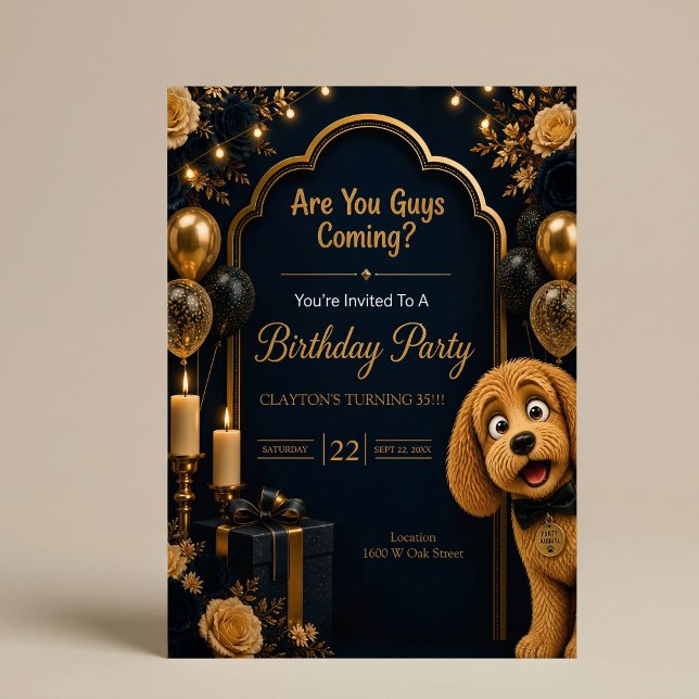 Invitación ¿Vais a venir? Divertida fiesta de cumpleaños de p (Subido por el creador)
