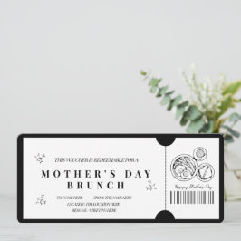 Invitación Vale audaz y minimalista para Brunch del Día de la