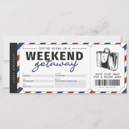 Invitación Vale de Boleto de Viaje de Fin de Semana