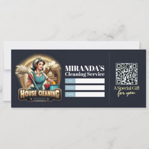 Invitación Vale de certificado de regalo de servicios de limp