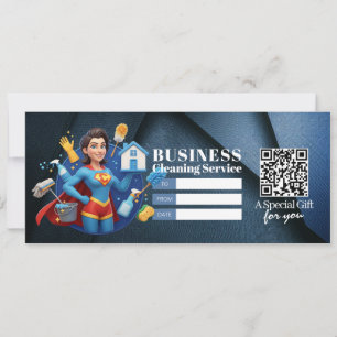 Invitación Vale de certificado de regalo de servicios de limp