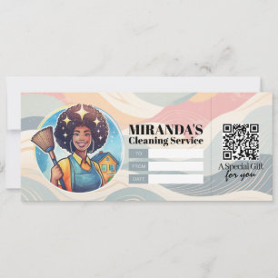 Invitación Vale de certificado de regalo de servicios de limp